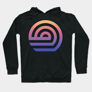 Surfing Geometric abstract minimal ombre Hoodie